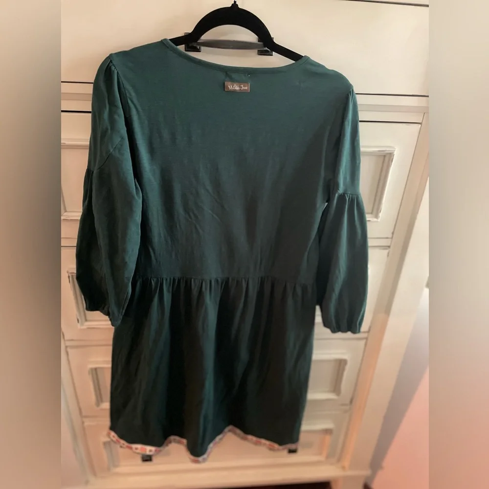 Matilda Jane dress Nadine fancy Charlie. Forrest green VGUC size Large - Picture 4 of 6